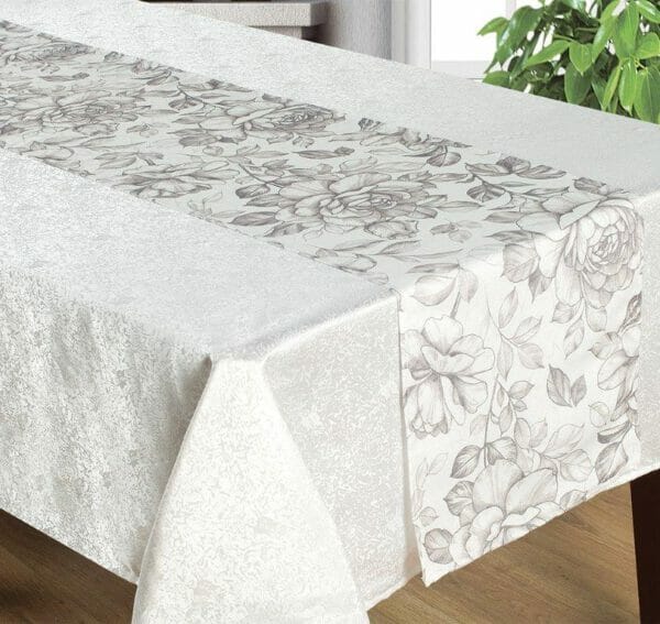 סט מפה ז'קרד + ראנר דגם MARBLE
