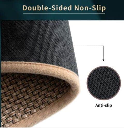 שטיח אלדו שאניל שחור עגול קוטר 140