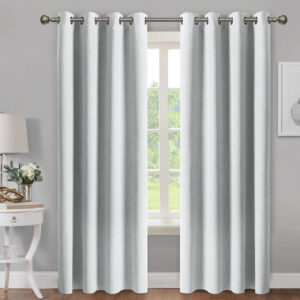 וילון לינדה האפלה – צבע לבן ( אפור בהיר )