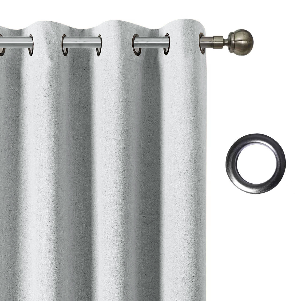 וילון לינדה האפלה – צבע לבן ( אפור בהיר )