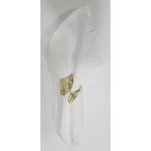 צמיד עלה חבק למפית חרוזים מארז זהב (6 יח’)