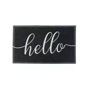 שטיח רעות – HELLO שחור