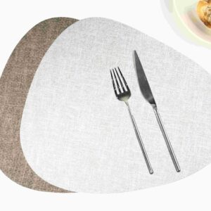 פלייסמנט דריה – 4 יחידות שמנת/אפור דו צדדי